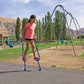 Geospace Adjustable Steel Wee Balance Stilts for Kids, Blue, Large, Model 11115, Up to 120 lbs, Indoor/Outdoor Play and Exercise