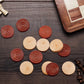 72 Pieces Wood Checkers 1.06 Inch Wooden Checkers Pieces Set with Stackable Ridge in Drawstring Storage Pouch for Board Game  Dark Brown and Natural