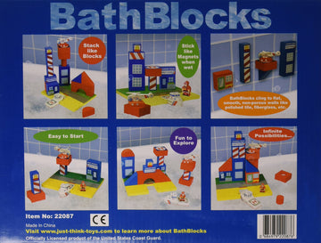 Bathblocks Floating Coast Guard Set, Red & Whte