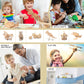 Puzzled 3D Puzzle Green Turtle Model Kit, 26-Piece Wood Craft Construction, DIY Educational Toy, Model 1223