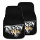 FANMATS 5417 Towson Tigers Front 2-Piece Team Logo Carpet Car Mat Set, Front Row Automotive Floor Mats, Non-Slip Backing, Team C