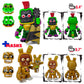 Set 12 Pcs Inspired By Game Five Night At Freddys Toys | Mini Figures With Masks | Fnaf Action Figure [Rockstar Bonnie, Montgomery Gator, Chica, Human Security, Radioactive Foxy Etc.]