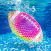 Hiboom Swimming Pool Football, 9.6 Inch Pvc Rainbow Colorful Waterproof Football For Boy Girl, Swimming Pool Diving Toys For Und