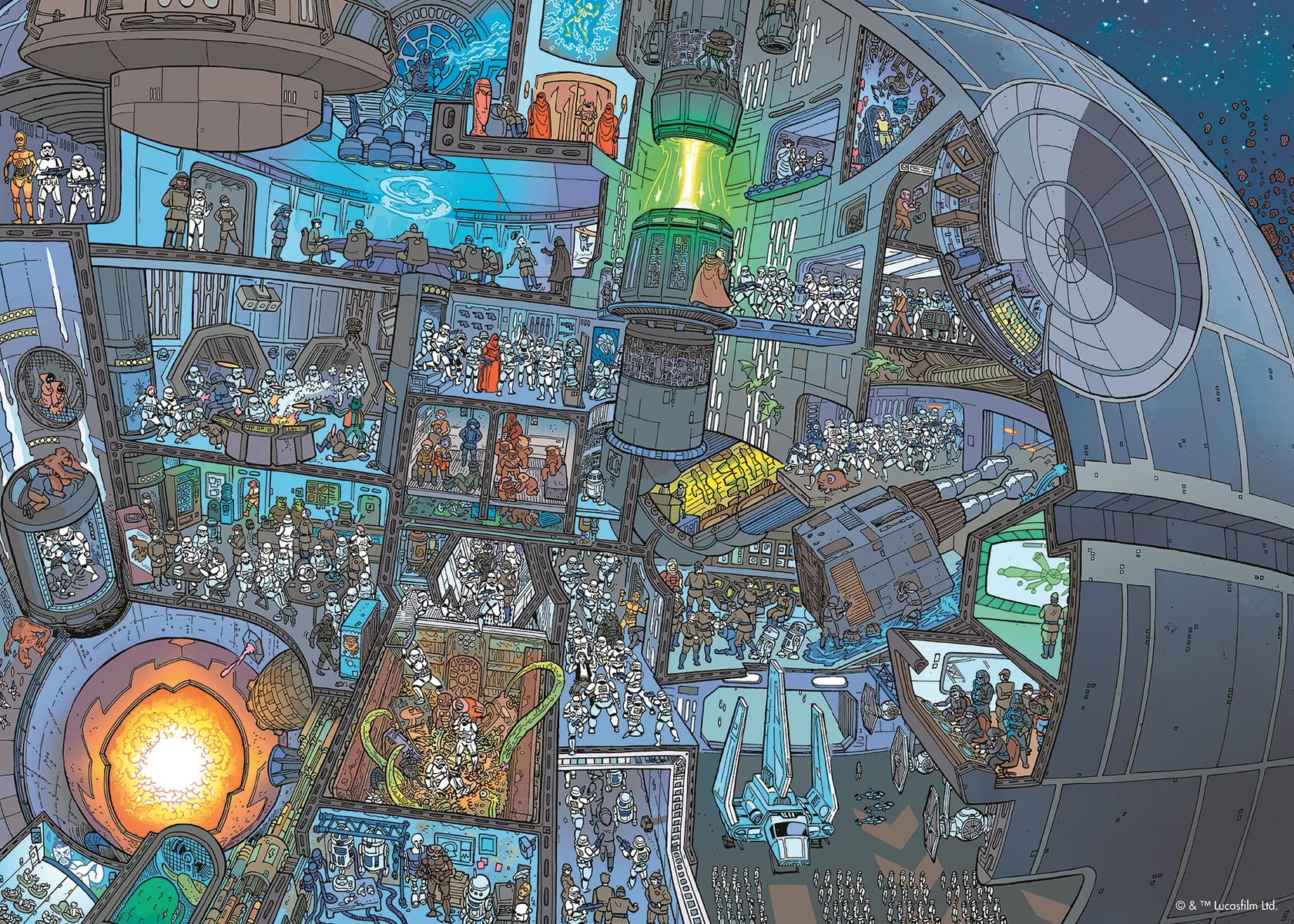 Ravensburger Star Wars Where's Wookiee 1000 Piece Jigsaw Puzzle - Unleash Your Inner Jedi | enhanced Quality | Unique Softclick Technology | FSC-Certified Materials