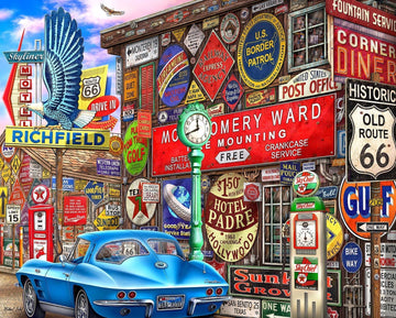 Springbok'S 1000 Piece Jigsaw Puzzle Route Sixty-Six - Made In Usa