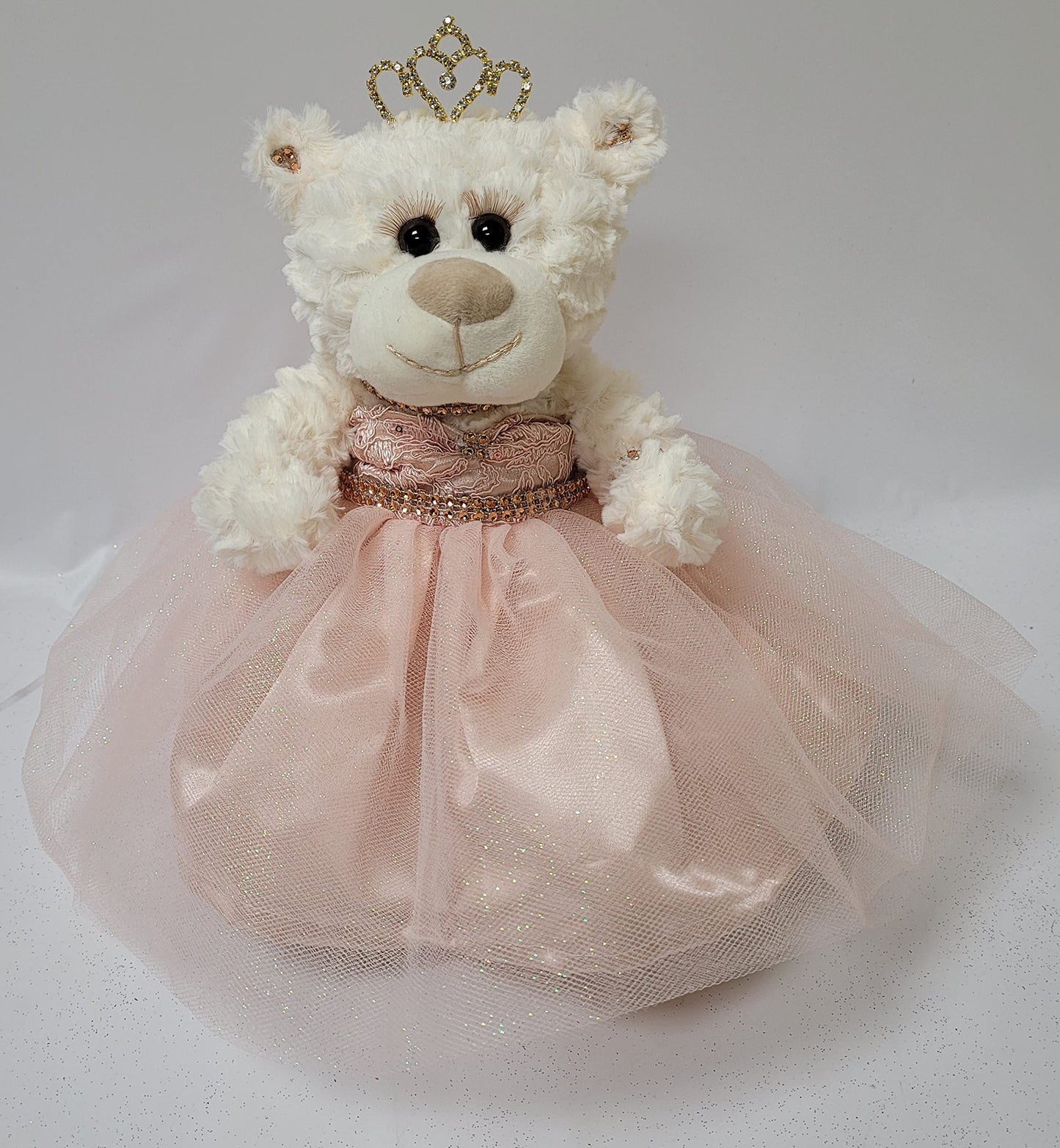 Kinnex Collections Since 1997 12' Quince Anos Quinceanera Last Doll Teddy Bear With Dress (Centerpiece) ~ Arc09831-29 (Blush)