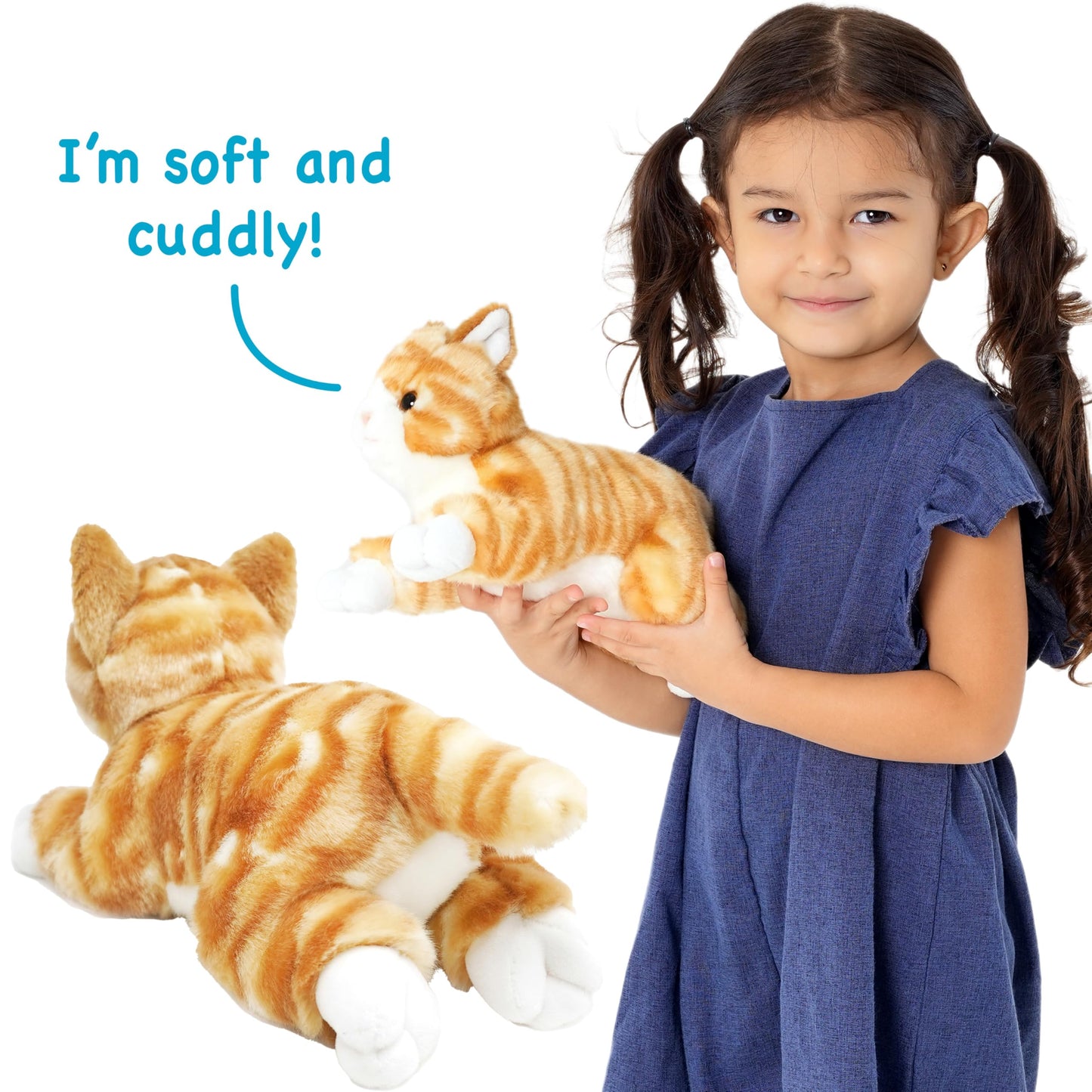 VIAHART Tamarr The Orange Tabby Cat | 10 Inch Stuffed Animal Plush | by TigerHart Toys