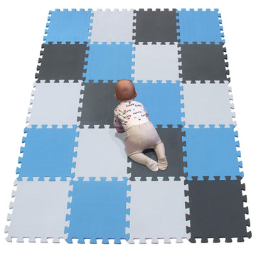 Yiminyuer® 20 Tiles (30Cm×30Cm×1Cm Each Tile) Baby Soft Puzzle Play Mats, Kids Thick Eva Foam Floor, Toddlers & Children'S Soft Interlocking Mat R01R07R12G301020
