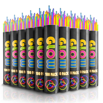 Crown Display Halloween Glow Stick Bracelets In Bulk 1000 Pk - 8 Inch! Halloween Glow In The Dark Bracelets Halloween Party Supp