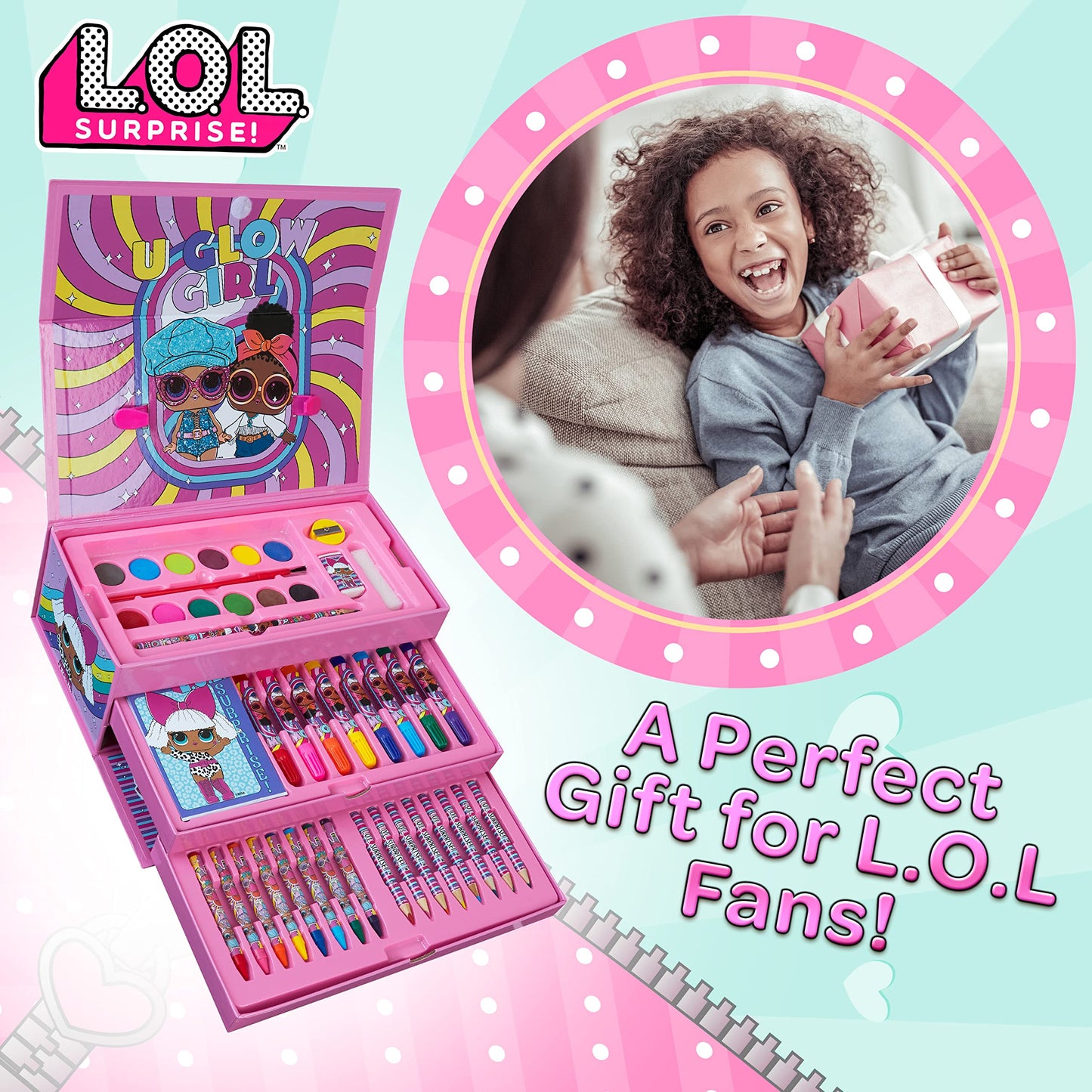 L.O.L. Surprise! Colored Pencils Art Supplies Kids Drawing Kit School Supplies Painting Kit Girls Drawing Pencils Art Kit Travel