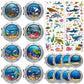 Frienda 48 Set Summer Craft Kit Cruises Under The Sea Sticker Crafts Bulk DIY Ocean Sea Animals Scene Stickers Shark Clown Fish 