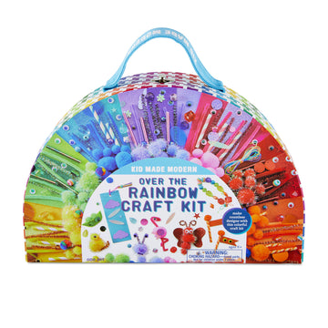 Kid Made Modern Rainbow Craft Kit - Bulk Arts & Crafts Supplies And Materials For Kids - 300+ Pieces Diy Art Box Case For Creative Projects (Ages 6+)