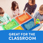 Sensory Sand Inflatable Sand Trays - Small 16.5"x10.5", Holds 2 lbs, Plastic, Available in Orange, Green, Blue, Yellow, Model SS4706