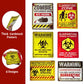 4Es Novelty 6 Warning Signs 11x14 with Caution Tape Roll 20 Feet - Halloween Zombie Party Decorations Halloween Indoor Outdoor