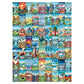 ALL4JIG National Park Paper Cuttings Style Fun Jigsaw Puzzles for Adults and Kids, 1000 Pieces, Christmas Secret Santa Gift, Whi