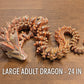 Subpoly Large 24 Articulated Crystal Dragon - Multi Color 3D Printed Plastic Dragon Figure - Rainbow Pearlescent Colors - Interlocked Body Segments and Legs (Large 24  Blue Raspberry)