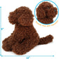 TigerHart 12-Inch Plush Labradoodle Stuffed Animal - Multicolor, Polyester