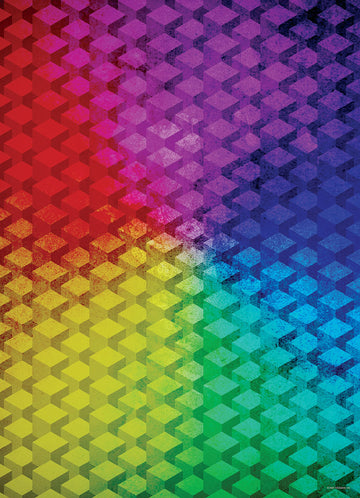 The Op Games Gradient Cubes 1000 Piece Jigsaw Puzzle | Vivid & Colorful Cubic Design Puzzle Featuring Rainbow Colors & Hues | Puzzles For All Ages - Kids To Adults