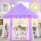 Evoionos Purple Tent For Girls, Kids Tent Indoor, Princess Tent With Star Lights, Girls Play Tent, Princess Castle Playhouse Ten