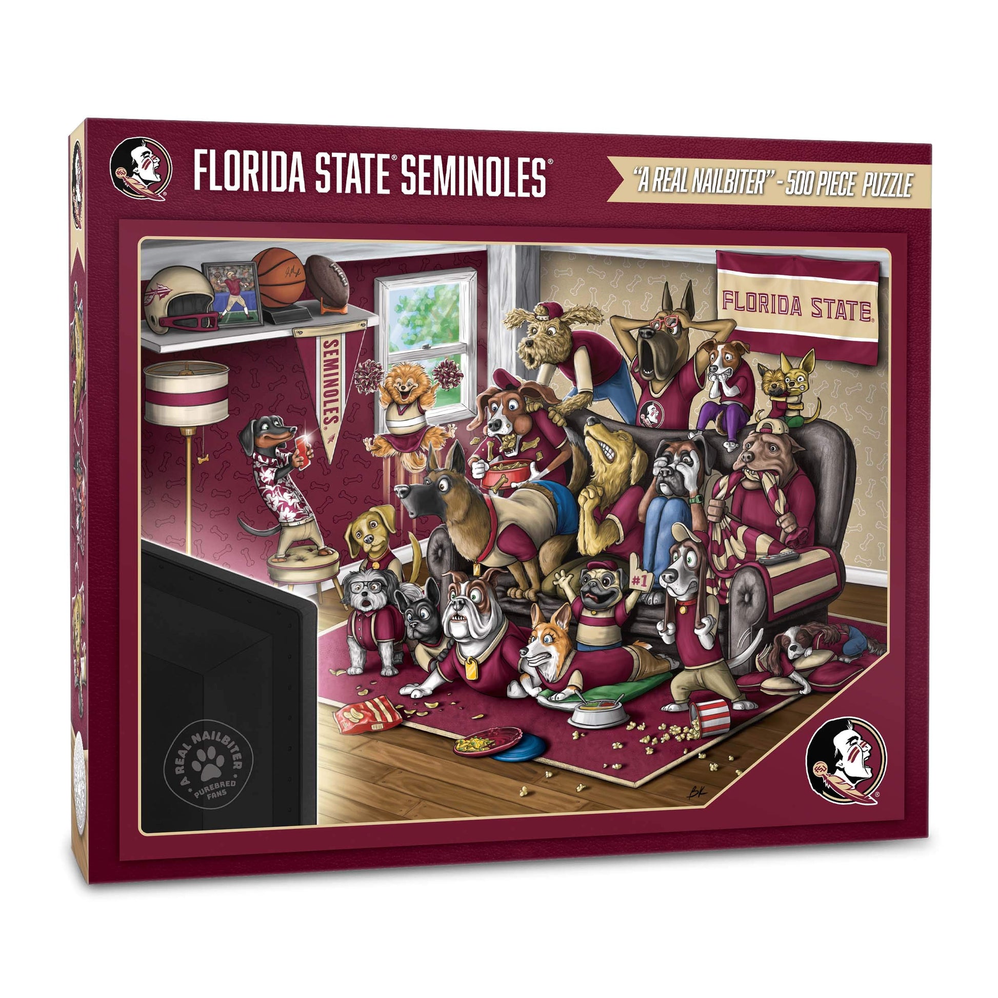 Youthefan Ncaa Florida State Seminoles Purebred Fans 500Pc Puzzle - A Real Nailbiter
