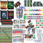 RoundFunny 133 Pcs Video Game Party Favors Gamer Birthday Party Decorations Gamer Cups Notebook Pencils Sharpener Keychain Slap 