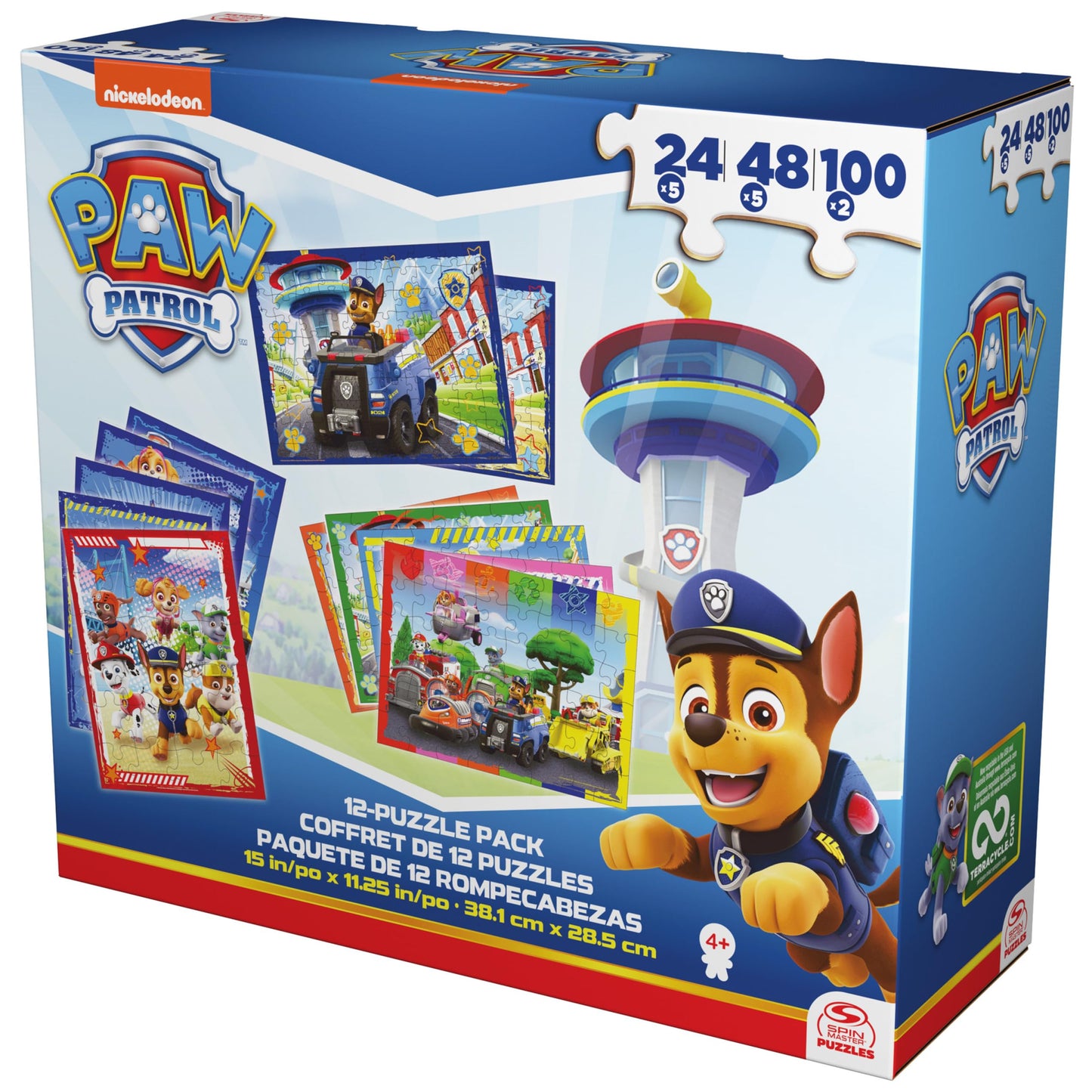 PAW Patrol: The Movie, 7 Wood Puzzles Jigsaw Bundle 12pc 16pc 24pc Chase Skye Marshall Rubble Show with Tray, for Kids Ages 4 an