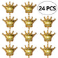 Myubwtf 24 Pieces 15 Inch Large Gold Crown Balloons, Giant Foil Cap Balloon, Aluminum Foil Helium Balloons For Birthday Wedding Party Decorations Anniversary Party Halloween Christmas (15-Inch)