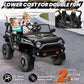Joyracer Xl 2 Seater Ride On Car For Big Kids, 24V 4Wd/2Wd Switchable Kids Electric Toys Car, 4X200W Powerful Motors, 20'' Wide