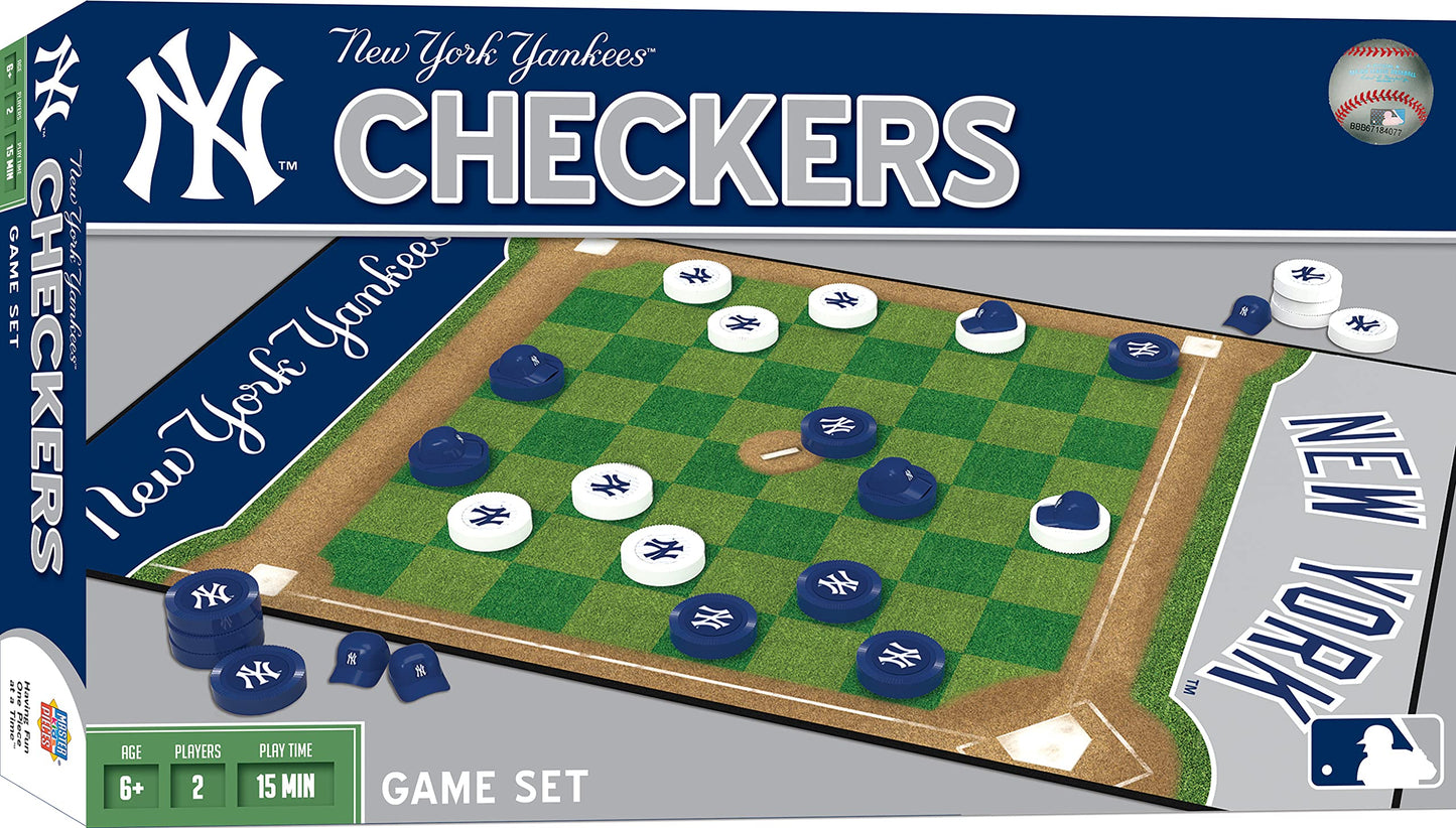 Masterpieces MLB New York Yankees Checkers Board Game, 13 x 21