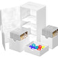 Ultimate Guard Twin Flip'n'Tray 200+, Deck Case for 200 Double-Sleeved TCG Cards + Dice Tray, White, Independent Magnetic Closur