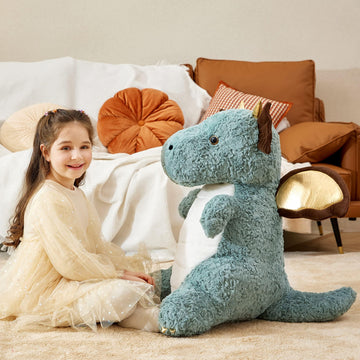 Ikasa Giant Dragon Stuffed Animal Plush Toy,23' Large Winged Dinosaur Big Jumbo Soft Toys, Huge Size Cute Fluffy Plushy Fat Plushie,Gifts For Kid
