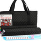 Mose Cafolo American Mahjong Game Set - 166 Premium Tiles, Black Quilted Bag, 20"x9"x5", Includes Racks & Pushers, English Manual