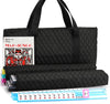 Mose Cafolo American Mahjong Game Set - 166 Premium Tiles, Black Quilted Bag, 20"x9"x5", Includes Racks & Pushers, English Manual