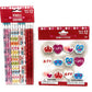 Valentines Day Themed Pencils And Erasers - 12 Count Each