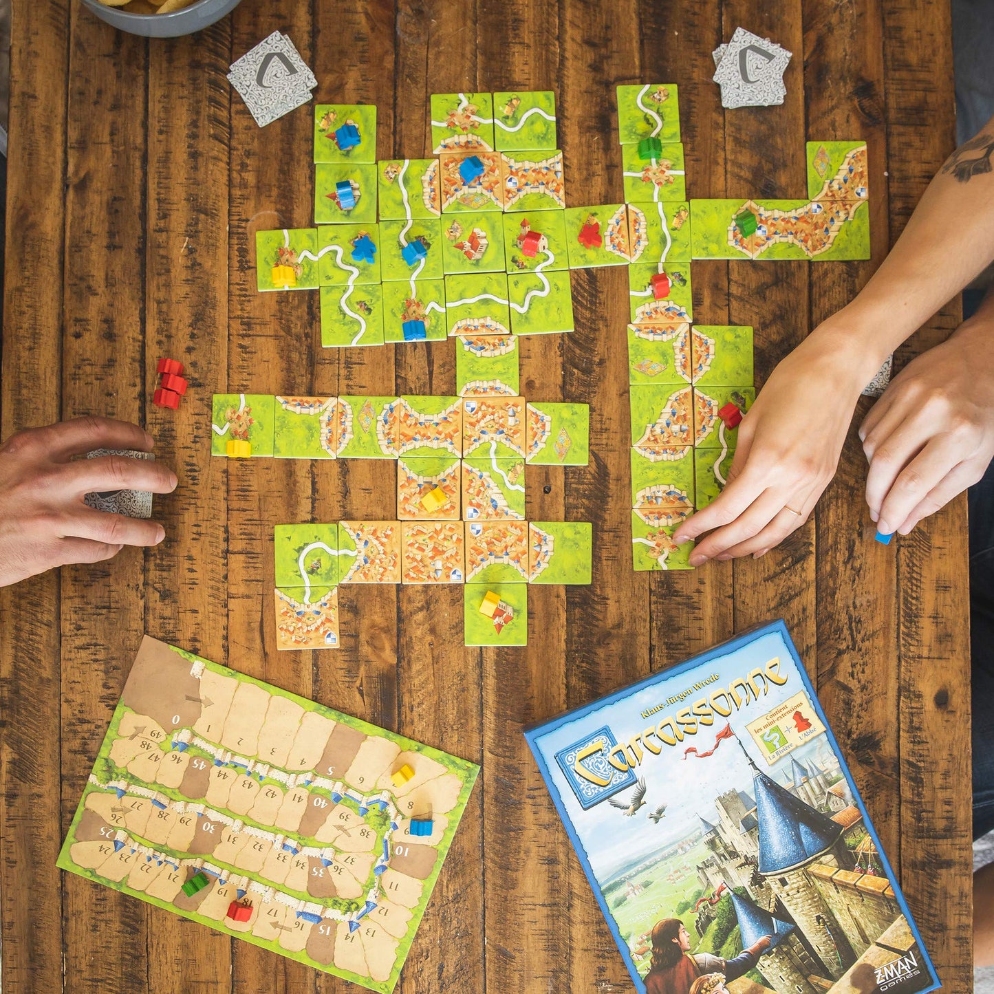 Z-Man Games Carcassonne Board Game | Strategy Game for 2-5 Players | Ages 7+ | Standard Size | Multi-Color