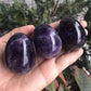 Favoramulet Polished Stone Egg For Easter Day, Palm/Pocket/Worry Enegry Healing Crystal Display Sphere Figurine Fengshui, Amethy