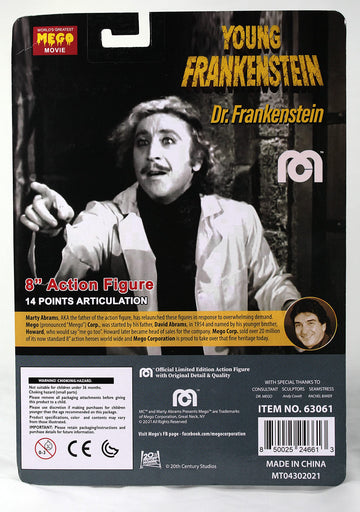 Mego Horror Young Frankenstein: Dr. Frankenstein 8' Action Figure Multicolor