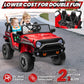 Joyracer 24V Ride On Toys With 4X200W Motors, 20'' Xl 2 Seat Power Ride On Wheels W/2 Safe Belts, Remote Control, 4-Wheeler Susp