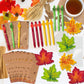 TICIAGA Thanksgiving Day Party Gifts - 24 Pack Fall Ballpoint Pen with Thank You Card and Maple Leaf Sticky Note Gift Set from S