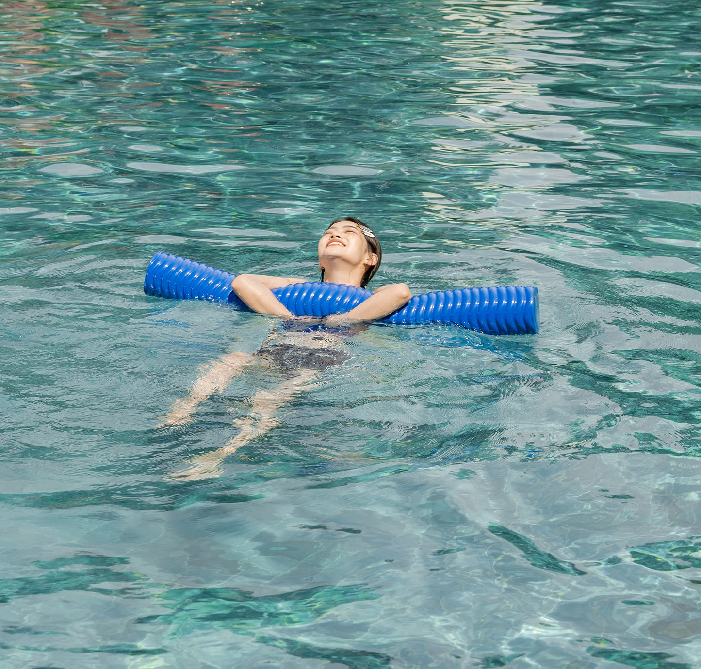 IMMERSA Jumbo Swimming Pool Noodles  enhanced Soft Foam Noodles for Swimming and Floating  Lake Floats  Pool Floats for mature-themeds and Kids. (Bahama Blue)