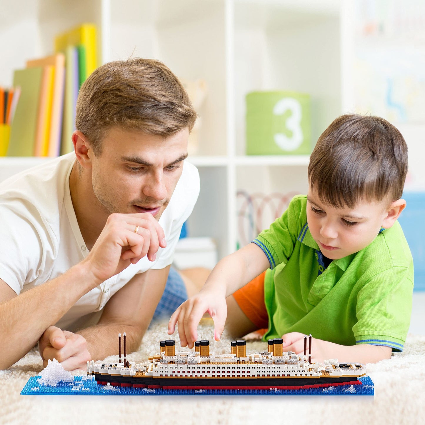 LUKHANG World Famous Titanic Micro Building Block Set for mature-themed Cruise Ship Micro Bricks Model Kit for Kids Ages of 14+ - 1872 PCS Great Gift