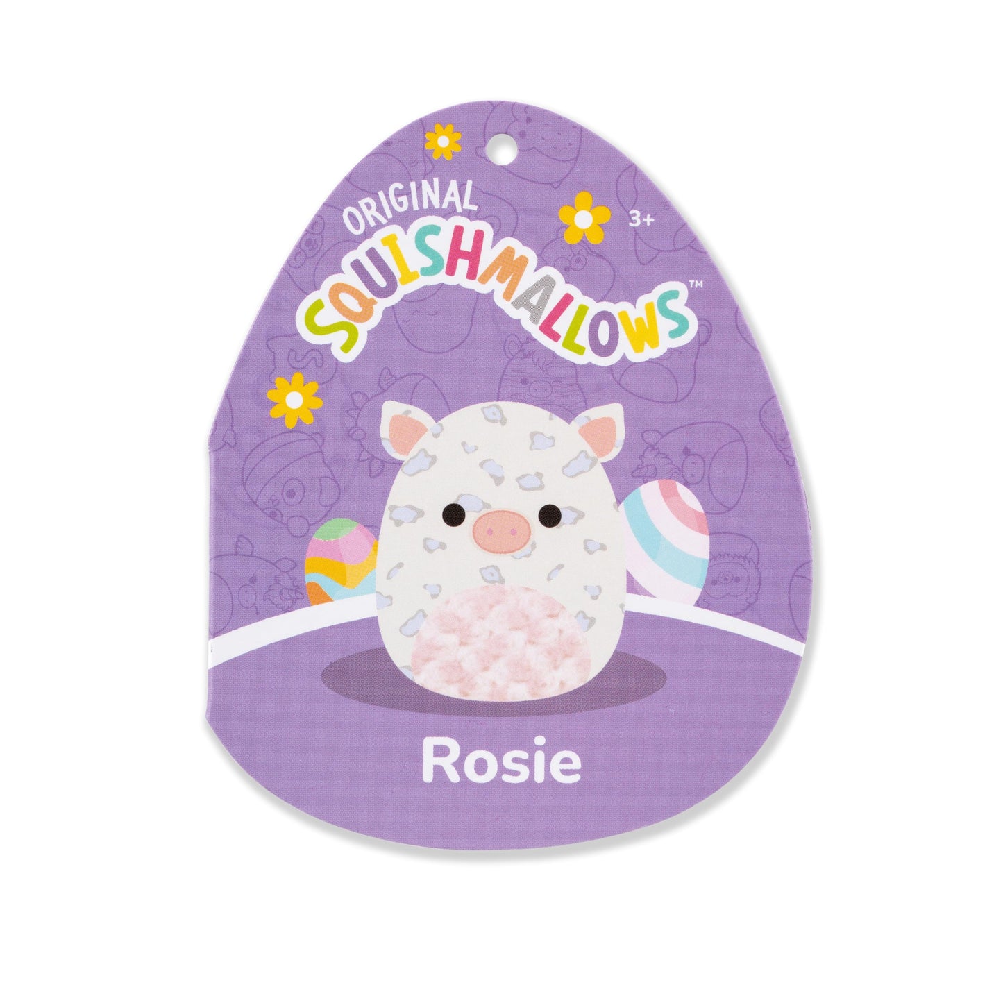 Squishmallows Original 12in Rosie White Spotted Pig Plush - Soft Polyester Easter Toy, Model SQER01317