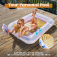 Sloosh Inflatable Tanning Pool Lounge Float  70 x 46 Suntan Tub Raft Floatie  Tanning Pool with Pillow  Personal Pool Lounger for mature-themed Summer Water Party  L-Golden White