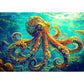 Miniwan Deep Blue Octopus 1000 Piece Jigsaw Puzzle For Adults Best New Marine Artwork Puzzle Impossible Hard Difficult Challengi