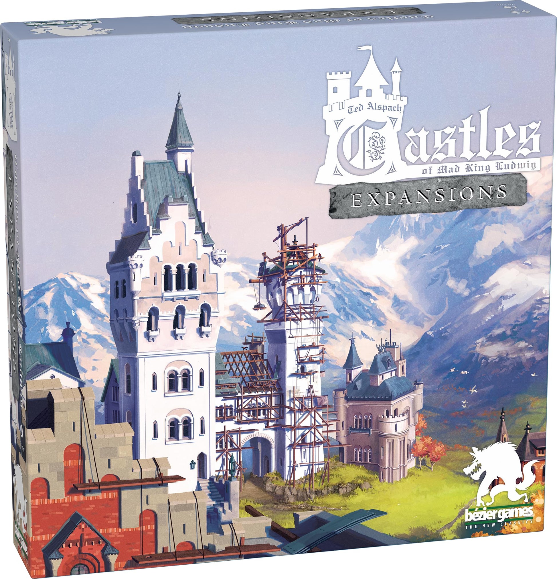 Castles of Mad King Ludwig Expansions – Massive Modular Add-On with Renovations, Secret Passages, Moats, Towers, Royal Decrees, Swan Tokens & 5th Player Support for Ultimate Castle-Building -Like New