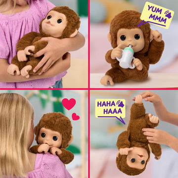 Little Live Pets My Baby Monkey - Adorable Pet Monkey With Over 50 Sounds & Reactions. Expressive Moving Mouth. Mango Sucks His