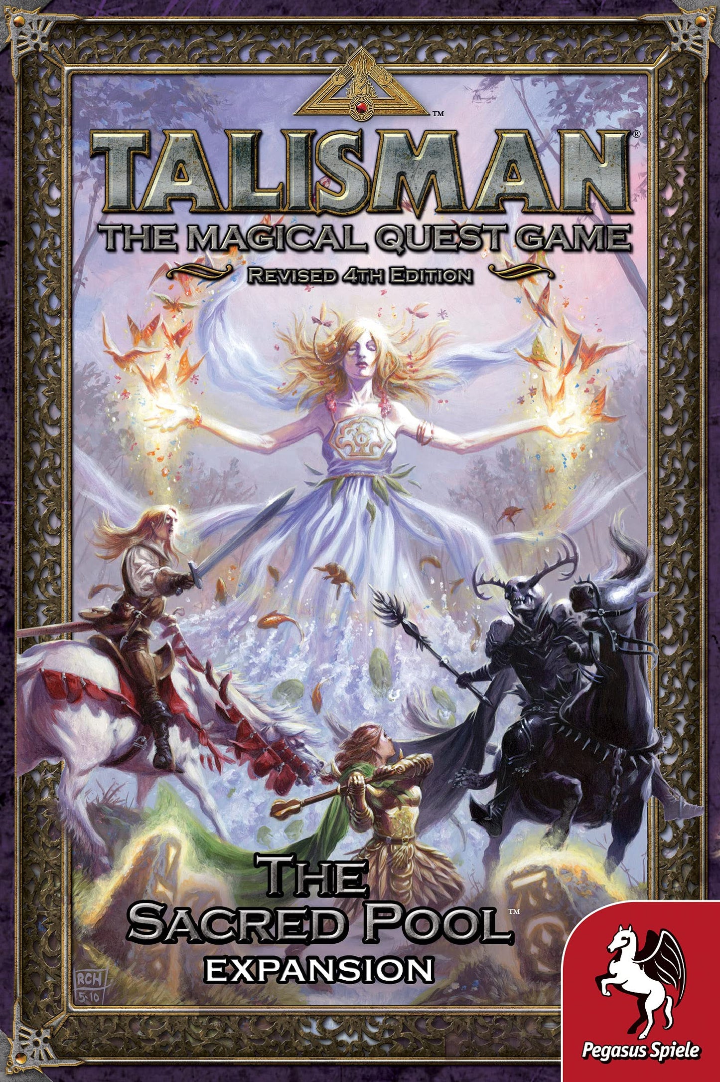 Pegasus Spiele Talisman Board Game - The Sacred Pool, Purple, Model 56205E, Cardboard