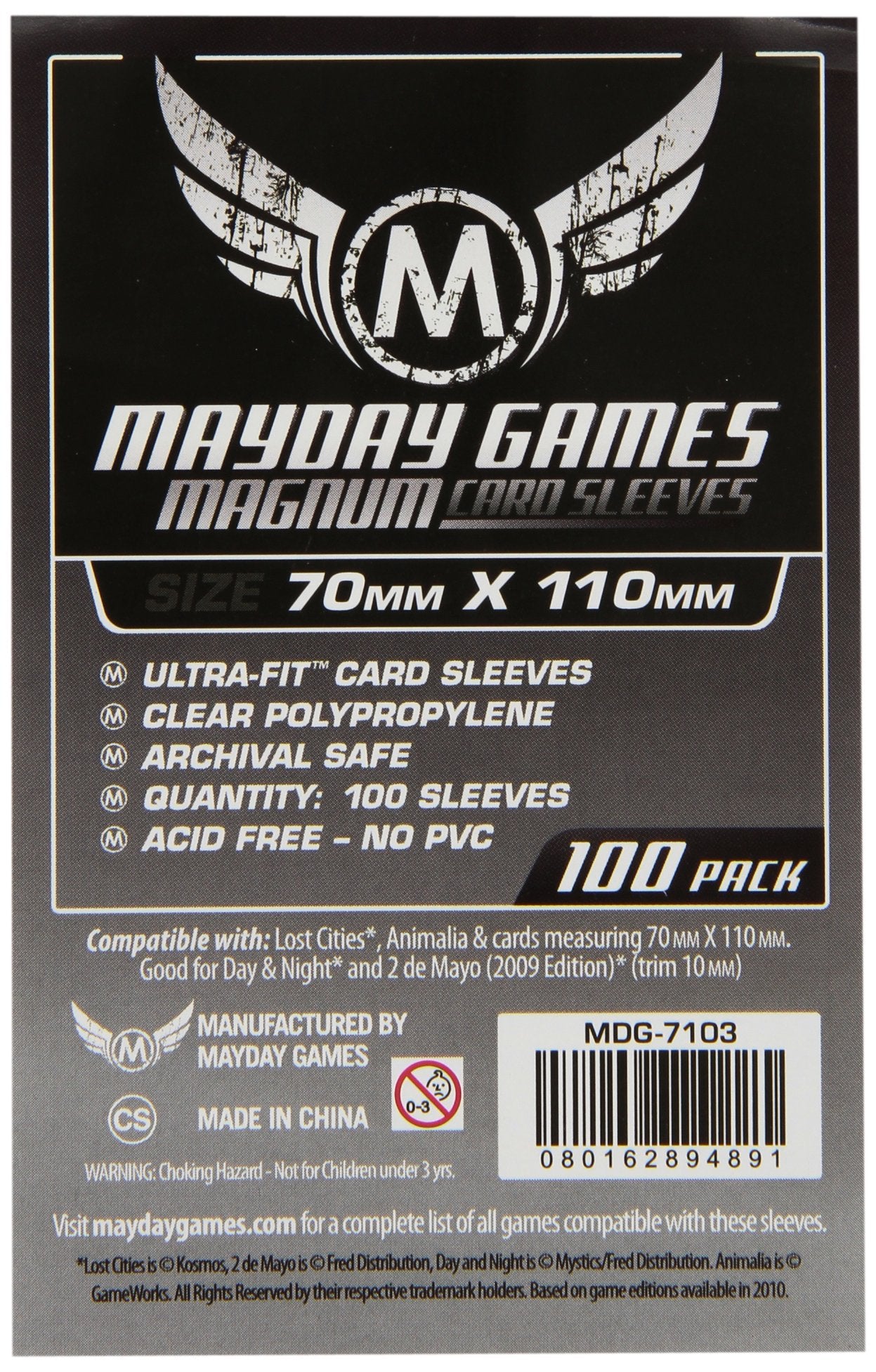 Mayday Games Lost Cities Card Sleeves (70X110Mm) - 100 Standard