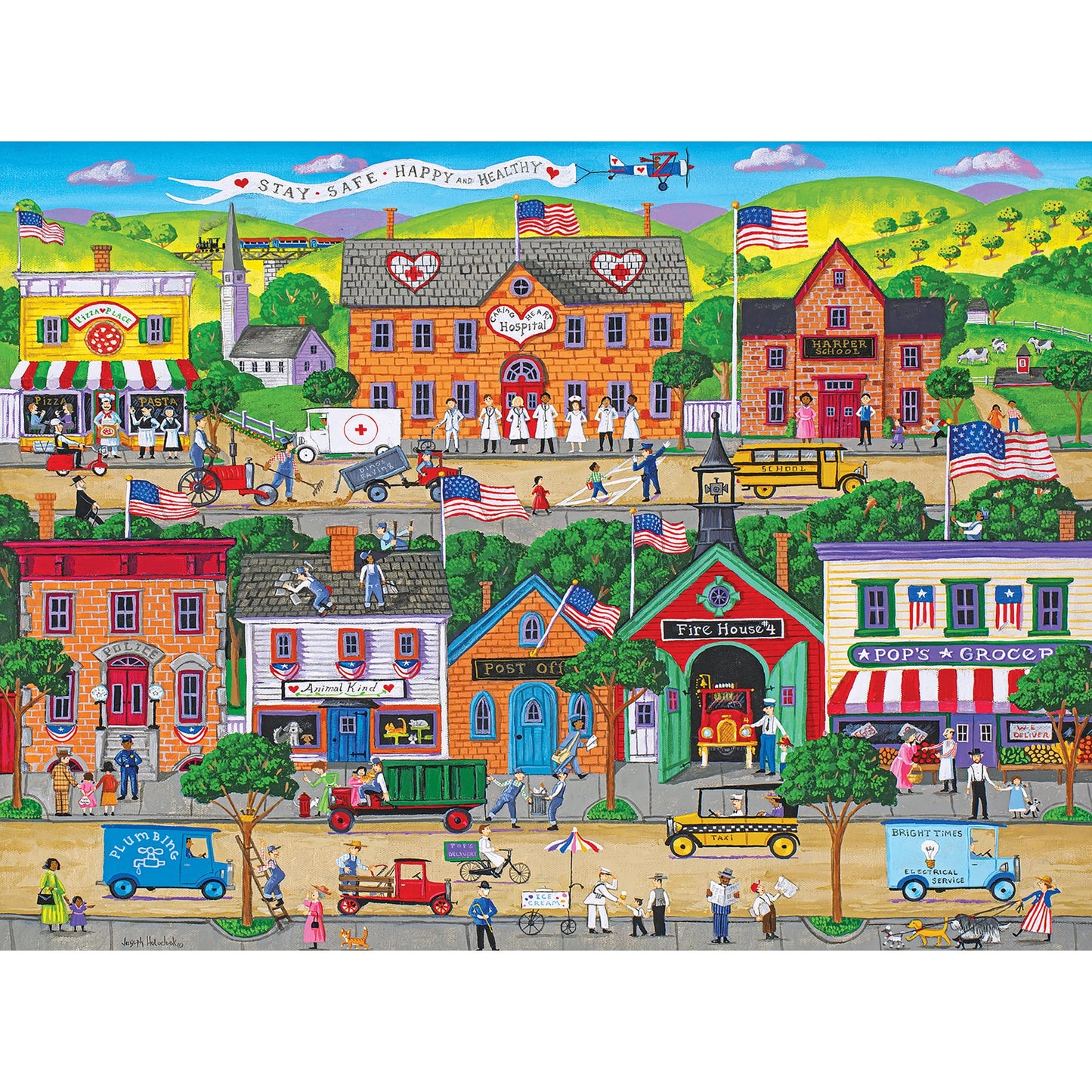 Roseart - Puzzle Collector - Hometown Heroes - 1000 Piece Jigsaw Puzzle For Adults