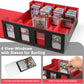 Card Deck Storage Box for Trading Cards 3000+MTG Deck Box with 24 Colorful Divider Tabs 4 Divider and Dice Box, Card Supporters